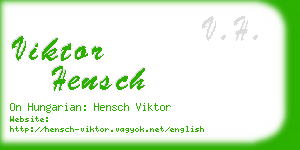 viktor hensch business card